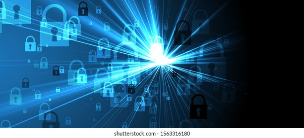 Cyber security and information or network protection. Future cyber technology web services for business and internet project
