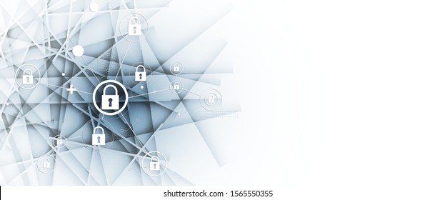 Cyber security and information or network protection. Future cyber technology web services for business and internet project