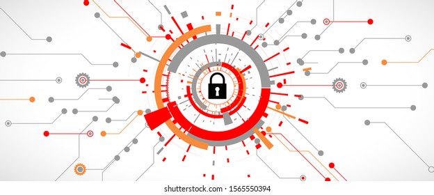 Cyber security and information or network protection. Future cyber technology web services for business and internet project
