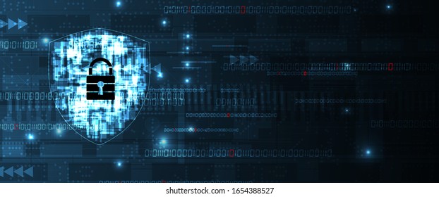 Cyber security and information or network protection. Future cyber technology web services for business and internet project