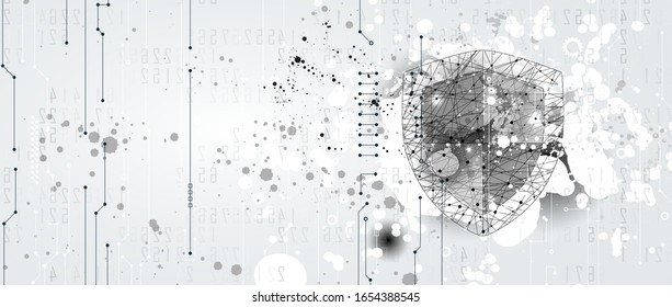 Cyber security and information or network protection. Future cyber technology web services for business and internet project