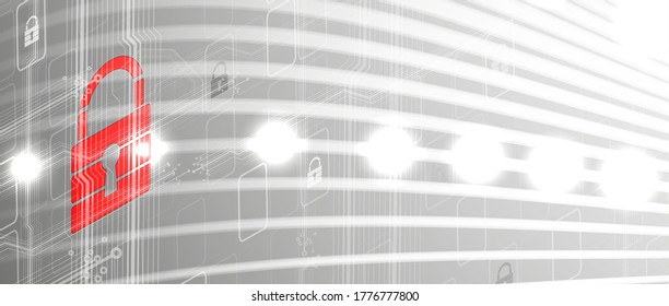 Cyber security and information or network protection. Future cyber technology web services for business and internet project