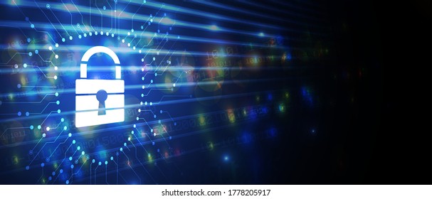 Cyber security and information or network protection. Future cyber technology web services for business and internet project