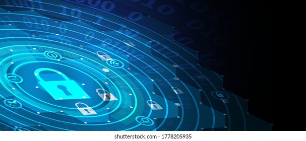 Seguridad cibernética e información o protección de la red. Futuros servicios web de cibertecnología para empresas y proyectos de internet