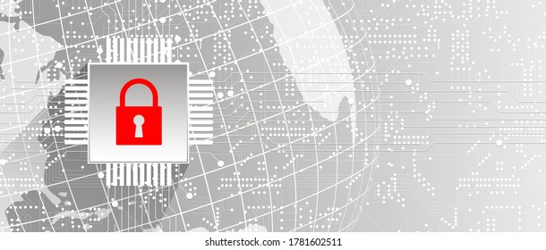 Seguridad cibernética e información o protección de la red. Futuros servicios web de cibertecnología para empresas y proyectos de internet