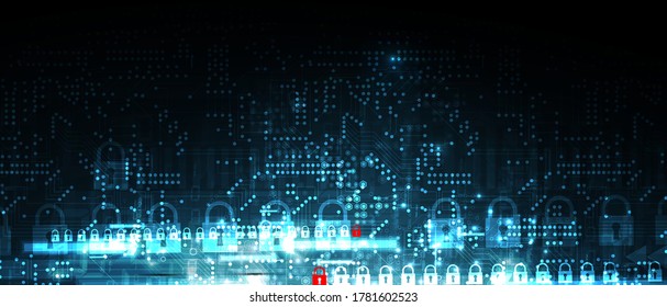 Cybersicherheit und -information oder Netzschutz. Webdienste für künftige Internettechnologien für Unternehmen und Internet-Projekte