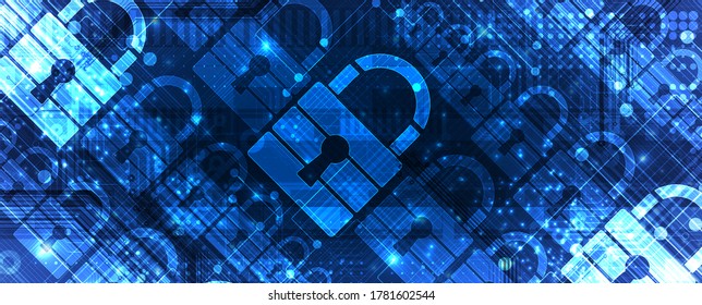 Cyber security and information or network protection. Future cyber technology web services for business and internet project