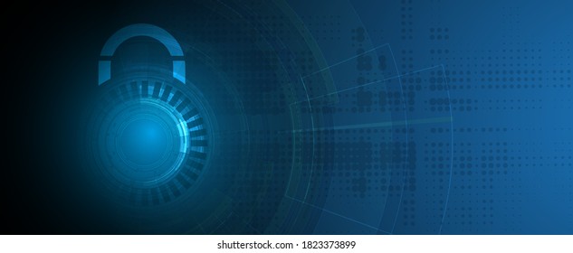 Cyber security and information or network protection. Future cyber technology web services for business and internet project