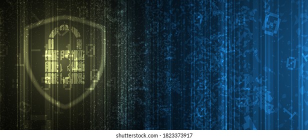 Cyber security and information or network protection. Future cyber technology web services for business and internet project