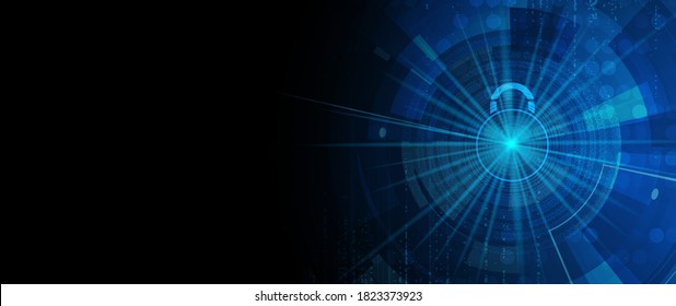 Cyber security and information or network protection. Future cyber technology web services for business and internet project