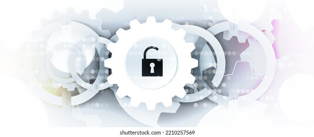 Cyber security and information or network protection. Future cyber technology web services for business and internet project