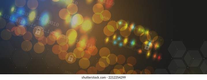 Cyber security and information or network protection. Future technology web services for business and internet project