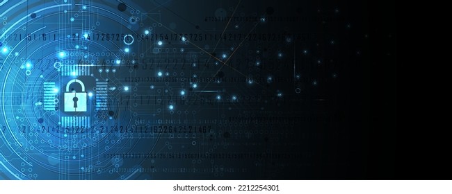 Cyber security and information or network protection. Future technology web services for business and internet project