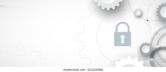Cyber security and information or network protection. Future technology web services for business and internet project