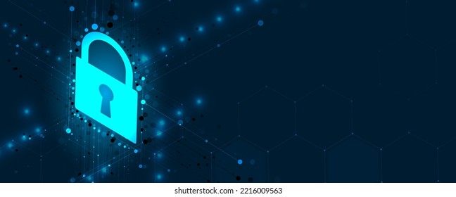 Cyber security and information or network protection. Future cyber technology web services for business and internet project