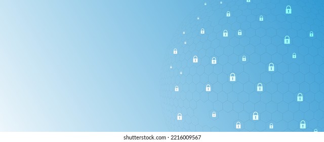Cyber security and information or network protection. Future cyber technology web services for business and internet project