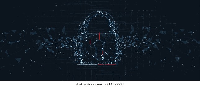 Cyber security and information or network protection. Future technology web services for business and internet project
