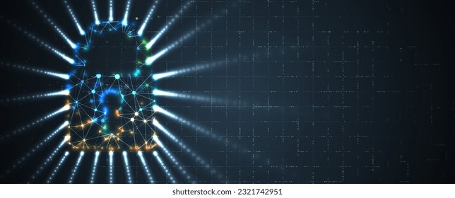 Seguridad cibernética e información o protección de la red. Futuros servicios web de tecnología para empresas y proyectos de internet