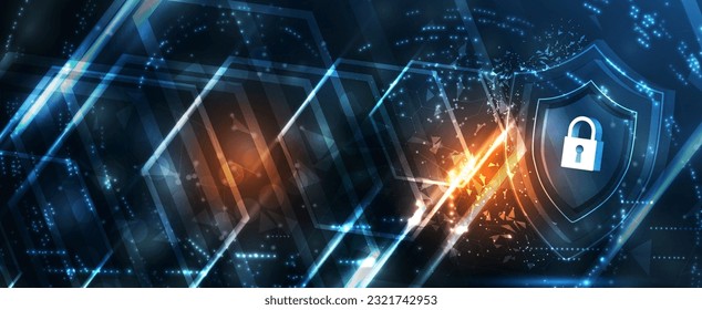 Seguridad cibernética e información o protección de la red. Futuros servicios web de tecnología para empresas y proyectos de internet