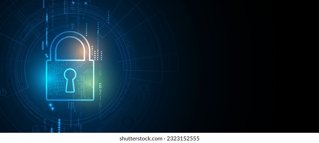 Cyber security and information or network protection. Future technology web services for business and internet project