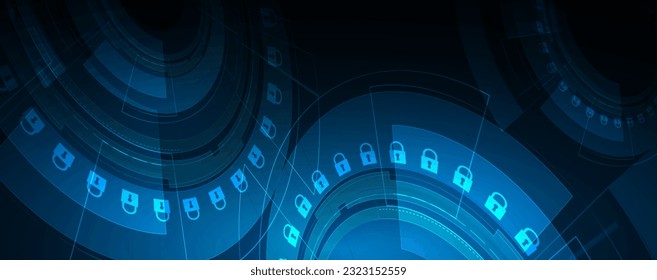 Seguridad cibernética e información o protección de la red. Futuros servicios web de tecnología para empresas y proyectos de internet