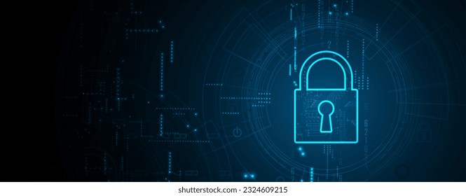 Seguridad cibernética e información o protección de la red. Futuros servicios web de tecnología para empresas y proyectos de internet