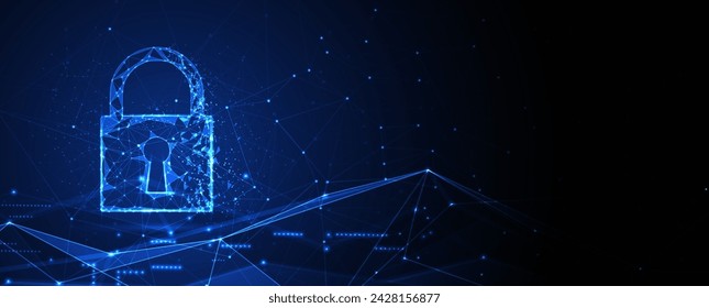Cyber security and information or network protection. Future cyber technology web services for business and internet project. Vector Art.