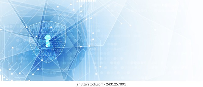 Cyber security and information or network protection. Future cyber technology web services for business and internet project. Vector Art.