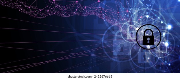 Cyber security and information or network protection. Future cyber technology web services for business and internet project. Vector Art.