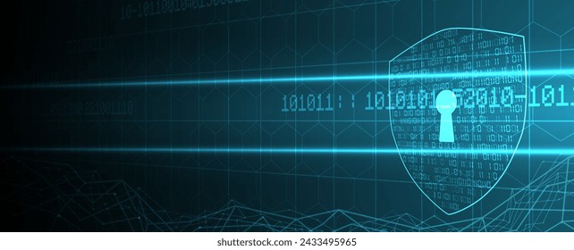 Cyber security and information or network protection. Future cyber technology web services for business and internet project. Vector Art.