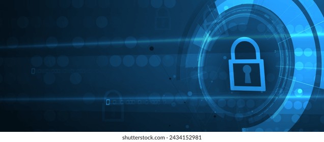 Cyber security and information or network protection. Future cyber technology web services for business and internet project. Vector Art.