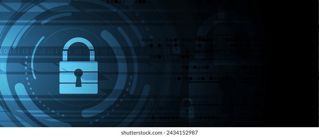 Cyber security and information or network protection. Future cyber technology web services for business and internet project. Vector Art.