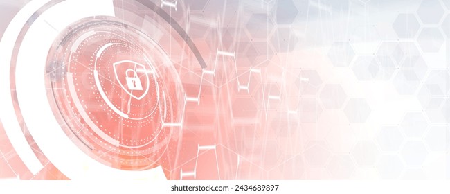 Cyber security and information or network protection. Future cyber technology web services for business and internet project. Illustration vector