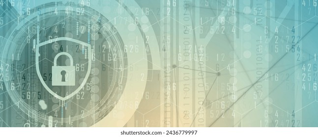 Cyber security and information or network protection. Future cyber technology web services for business and internet project. Vector Art.