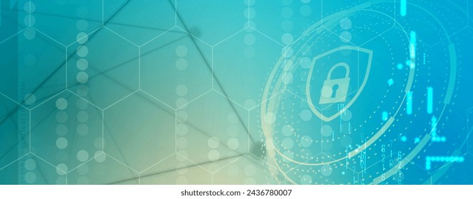Ciberseguridad y protección de la información o de la red. Futuros servicios web de tecnología cibernética para empresas y proyectos de Internet. Arte vectorial.