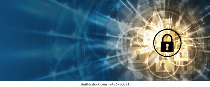 Cyber security and information or network protection. Future cyber technology web services for business and internet project. Vector Art.