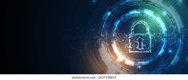 Cyber security and information or network protection. Future cyber technology web services for business and internet project. Vector Art.