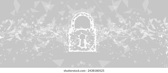 Ciberseguridad y protección de la información o de la red. Futuros servicios web de tecnología cibernética para empresas y proyectos de Internet. Arte vectorial.