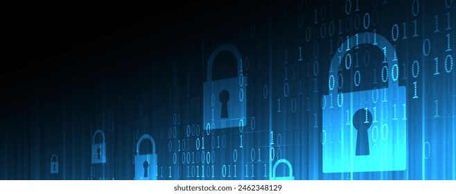 Cyber security and information or network protection. Future cyber technology web services for business and internet project