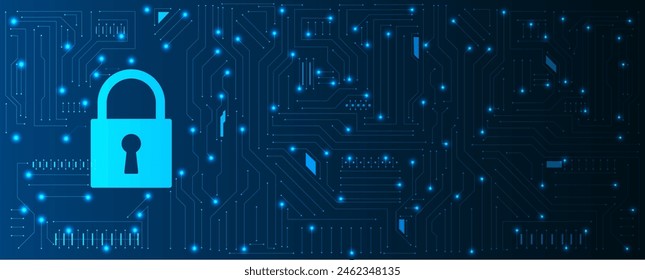 Cyber security and information or network protection. Future cyber technology web services for business and internet project