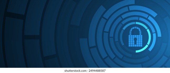 Cyber security and information or network protection. Future cyber technology web services for business and internet project