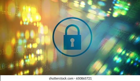 Cyber security and information or network protection. Future cyber technology web services for business and internet project