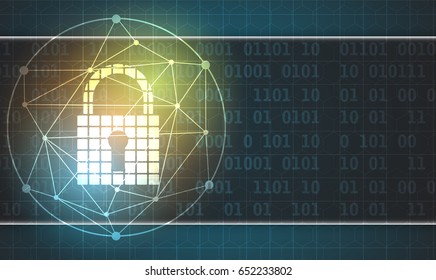 Cyber security and information or network protection. Future cyber technology web services for business and internet project