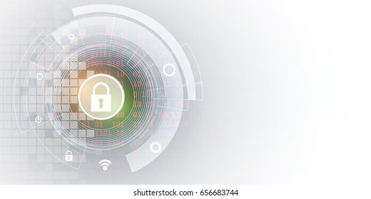 Cyber security and information or network protection. Future cyber technology web services for business and internet project