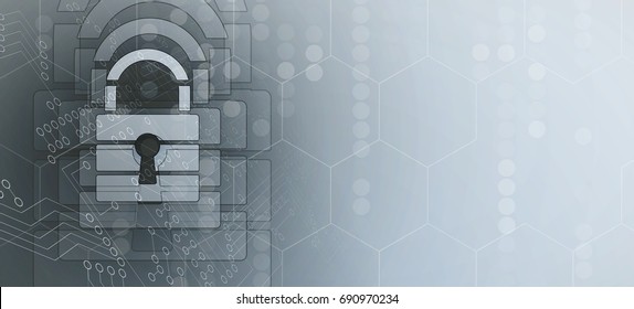 Cyber security and information or network protection. Future cyber technology web services for business and internet project