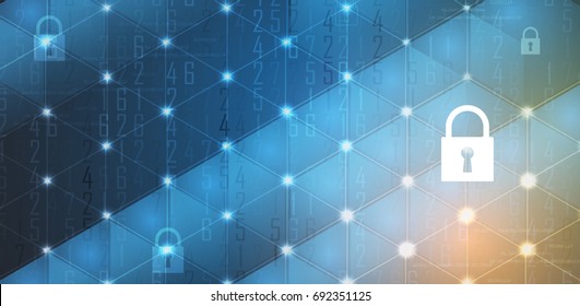Cyber security and information or network protection. Future cyber technology web services for business and internet project