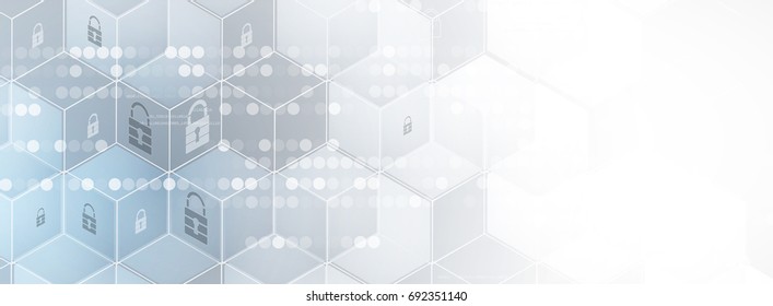 Cyber security and information or network protection. Future cyber technology web services for business and internet project
