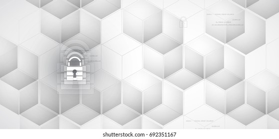 Cyber security and information or network protection. Future cyber technology web services for business and internet project