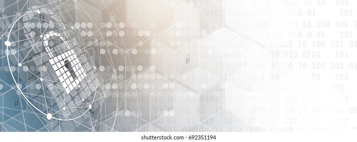 Cyber security and information or network protection. Future cyber technology web services for business and internet project