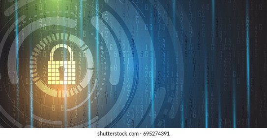 Cyber security and information or network protection. Future cyber technology web services for business and internet project